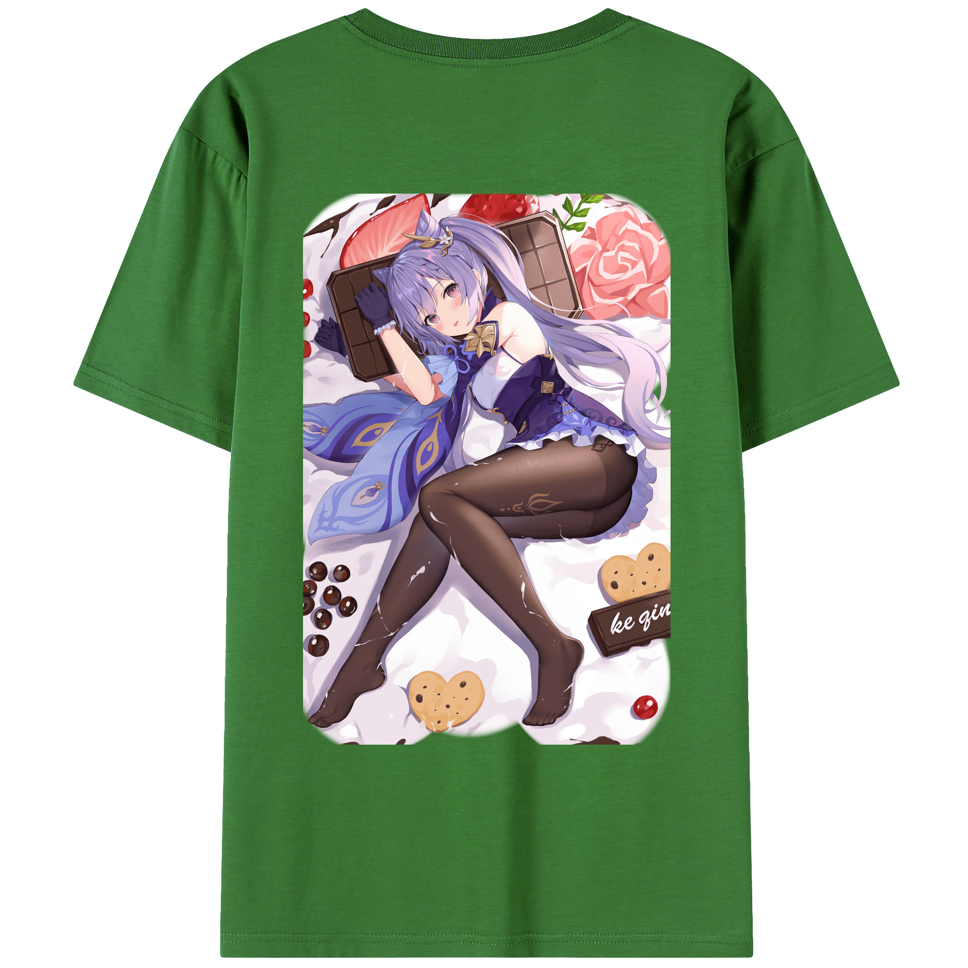げんし神 刻晴 こくせい genshin Kokusei レディース半袖Tシャツ(バックプリント)